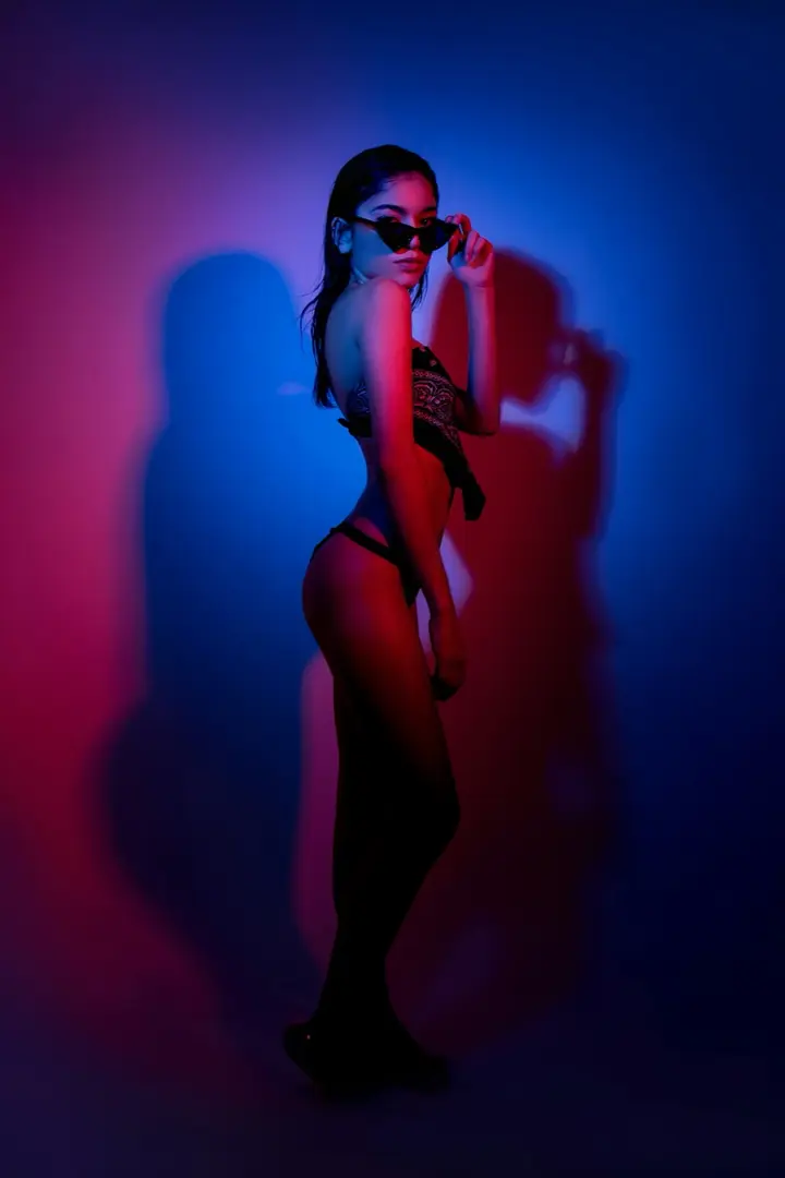 Portret met dramatische verlichting